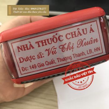 Mẫu dấu Nhà thuốc Châu Á