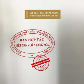 Mẫu dấu Ban hợp tác Việt - Nga a2