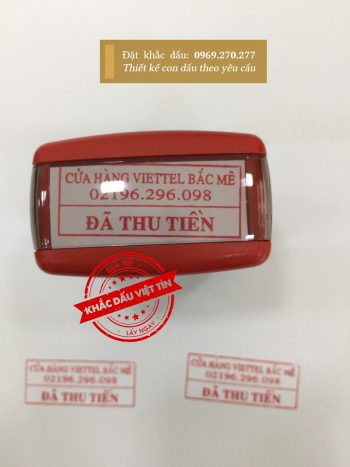 Dấu đã thu tiền Cửa hàng Viettel Bắc Mê