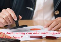 Có được mang con dấu nước ngoài về Việt Nam